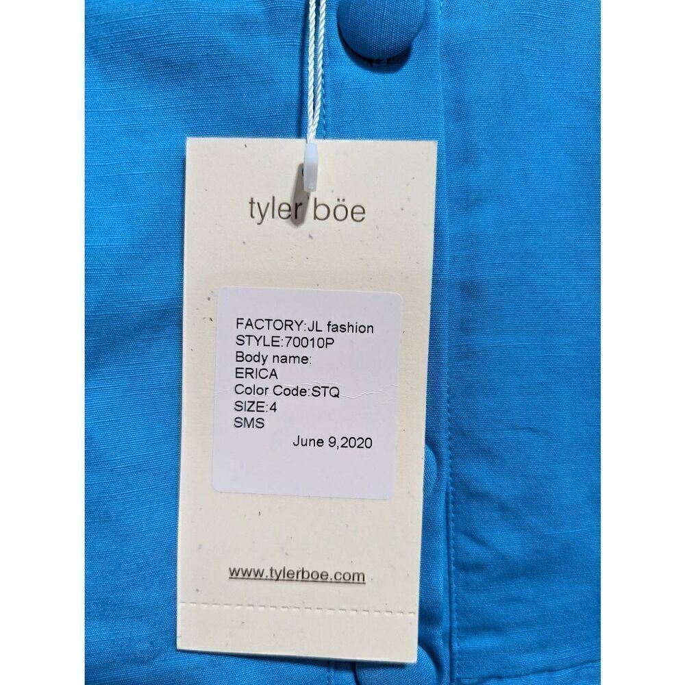 Tyler Boe Blue Sleeveless Ruffle-Neck Mini Dress - Picture 7 of 7